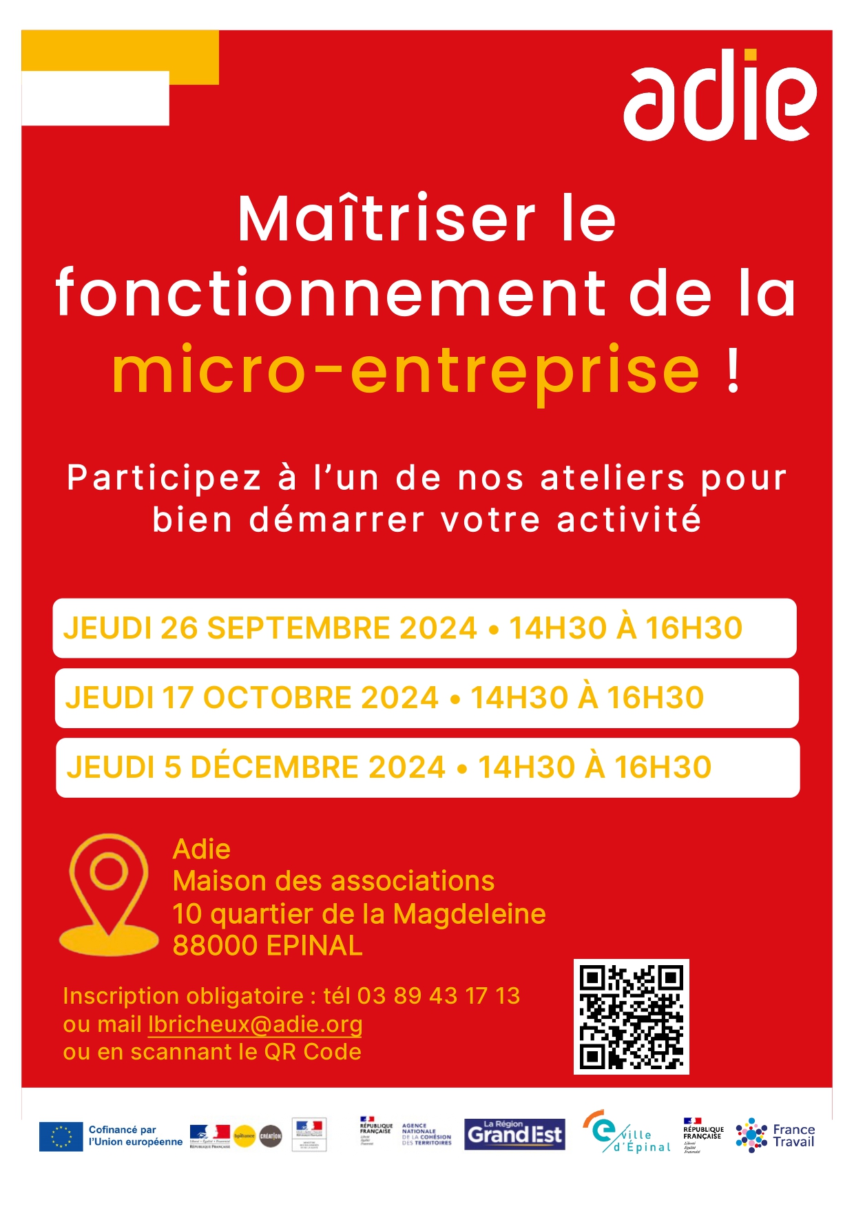 Micro entreprise et financement (EPINAL)